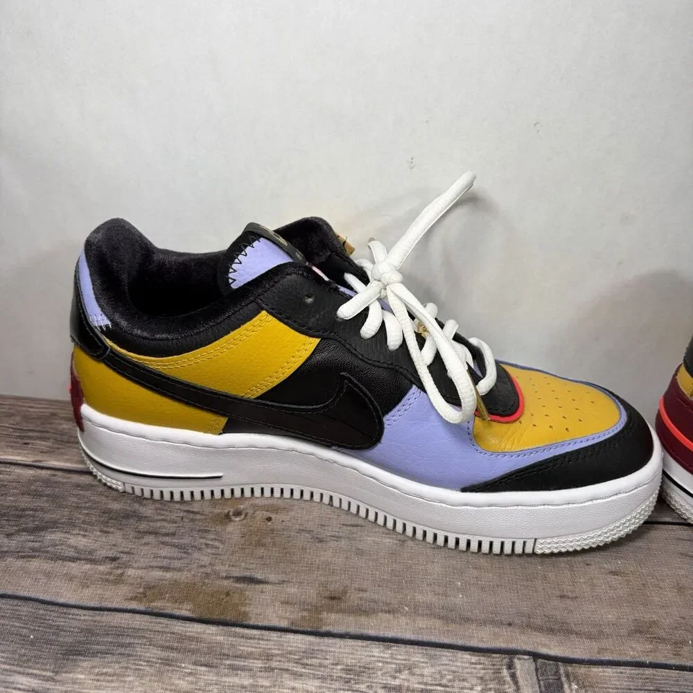 Nike Air Force 1 Low Shadow Sisterhood Dark Sulfer Sneakers Womens 7 DO6114-700